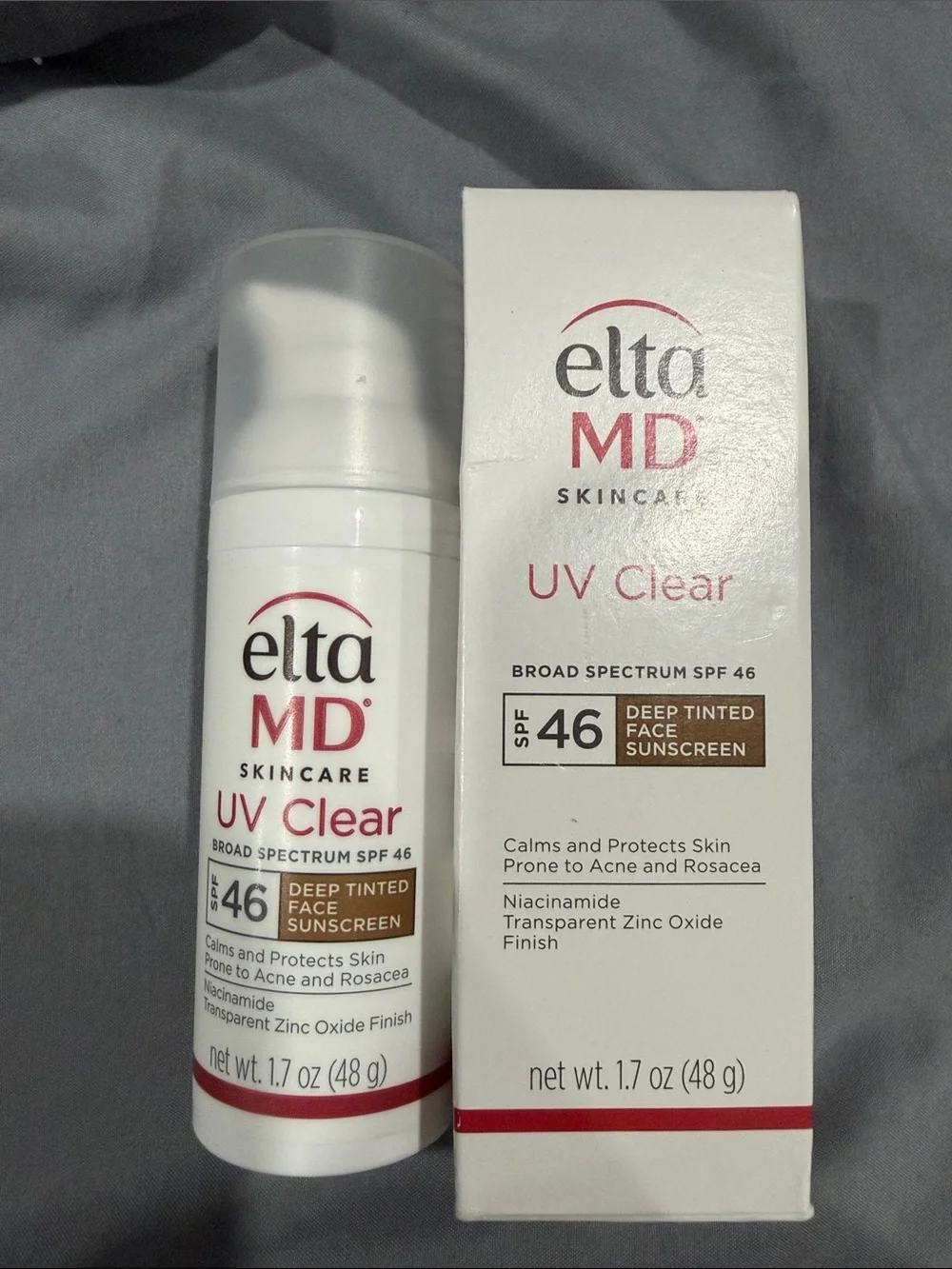 EltaMD UV Clear SPF 46 Deep Tinted Sunscreen - NIB EXP 2028/01